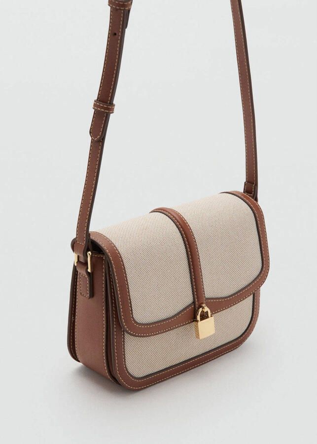 Mango crossbody tas beige - Foto 3