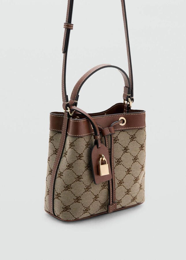 Mango crossbody tas bruin - Foto 3