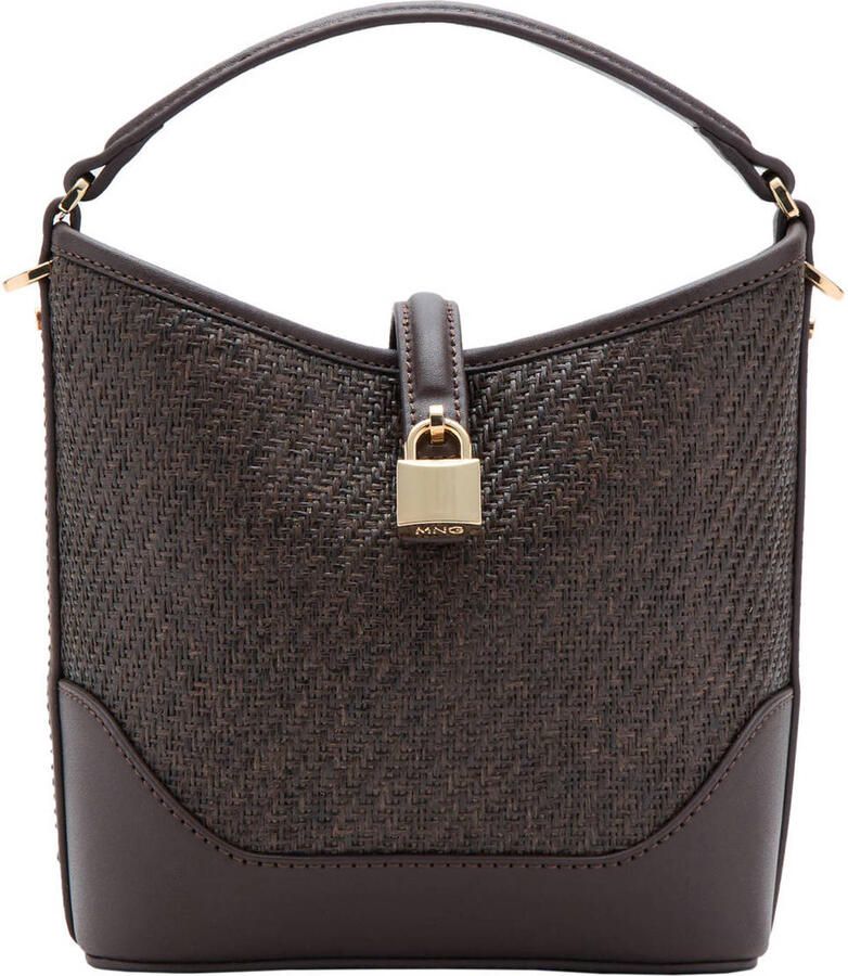 Mango crossbody tas donkerbruin