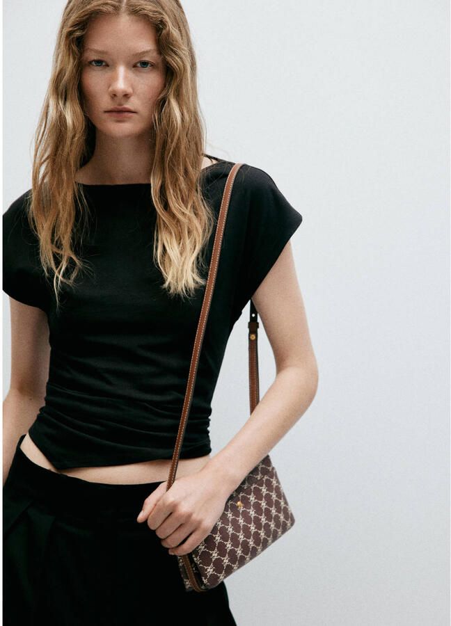 Mango crossbody tas donkerrood