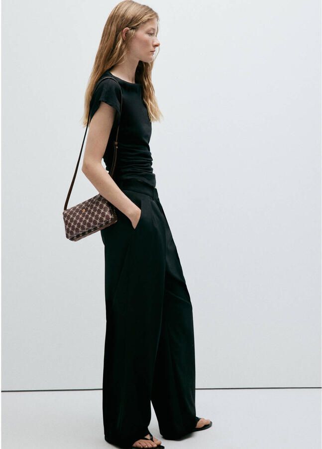 Mango crossbody tas donkerrood - Foto 2
