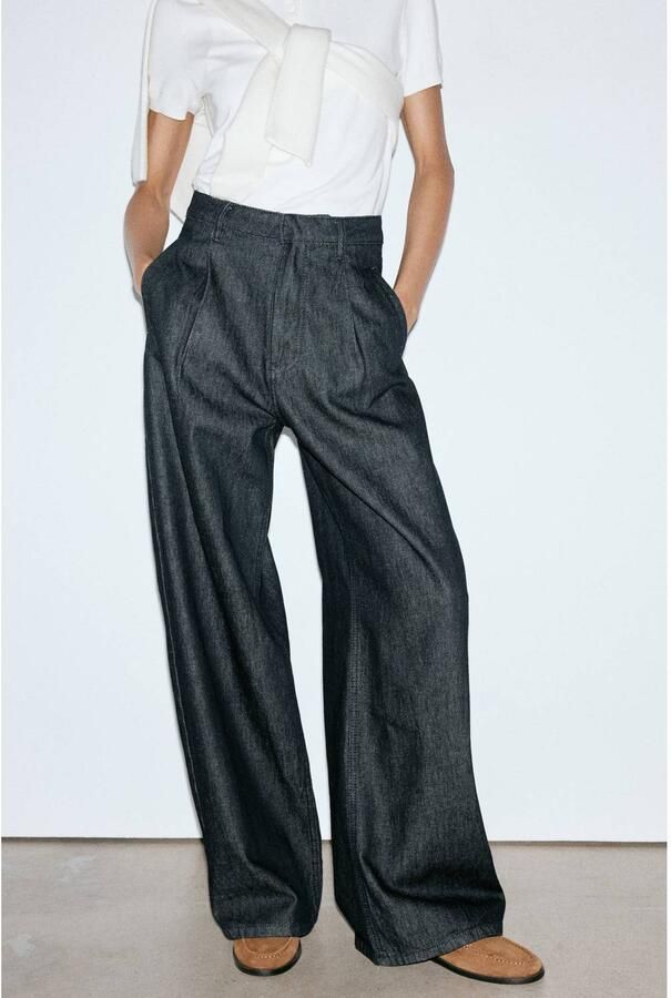 Mango denim barrel broek zwart - Foto 2