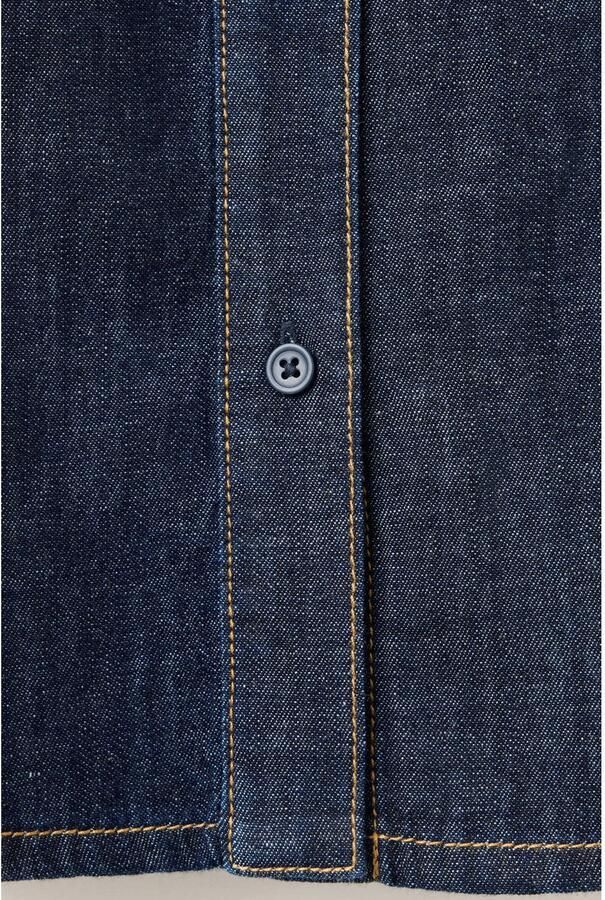 Mango denim blouse donkerblauw - Foto 3
