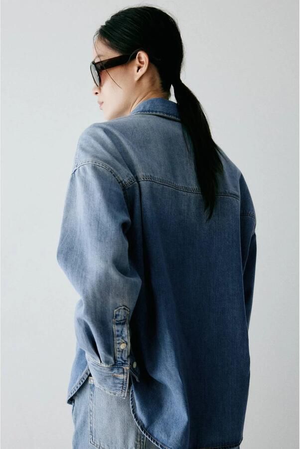 Mango denim blouse medium blue denim - Foto 3