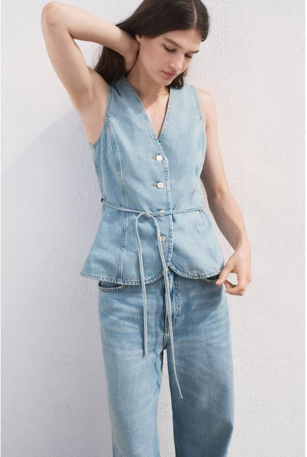 Mango denim gilet light blue denim - Foto 1