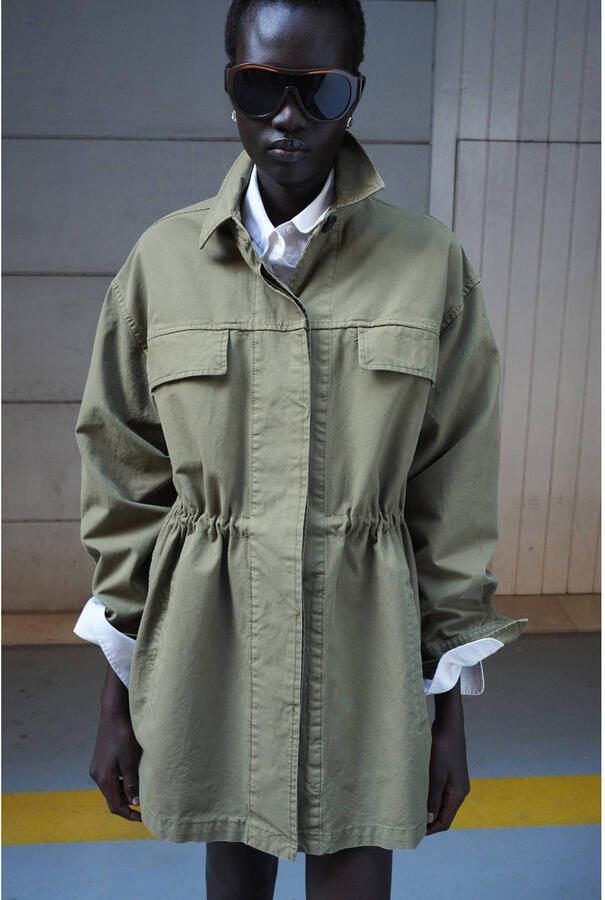 Mango denim parka lichtkaki - Foto 2