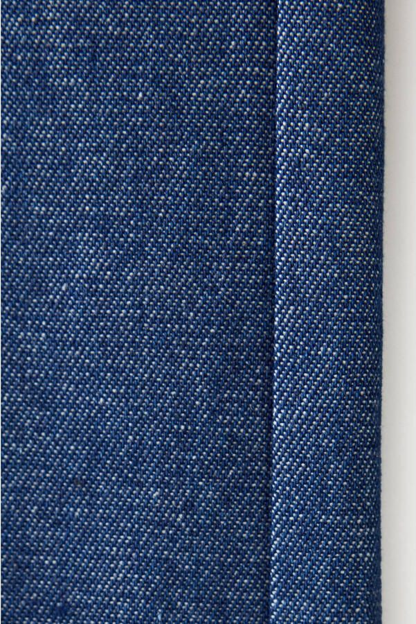 Mango denim regular waist wide leg broek donkerblauw - Foto 2