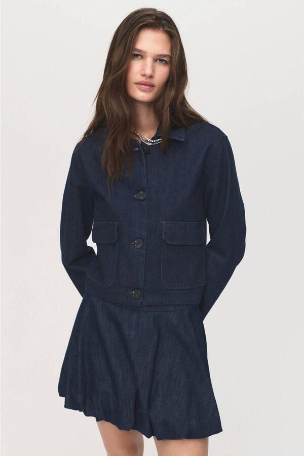 Mango denim spijkerjas dark blue denim