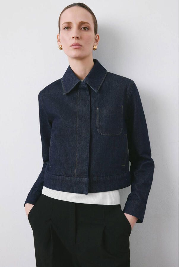 Mango denim spijkerjas dark blue denim