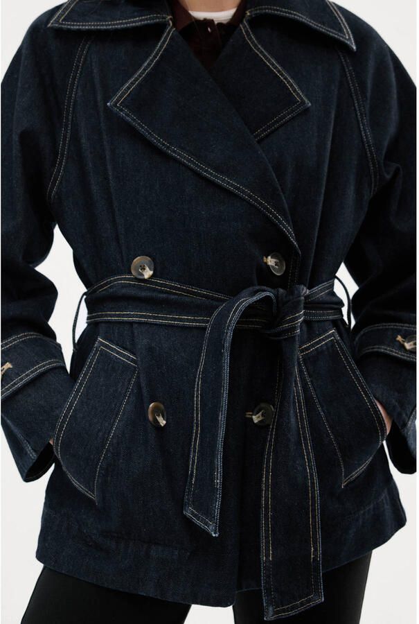 Mango denim spijkerjas dark blue denim