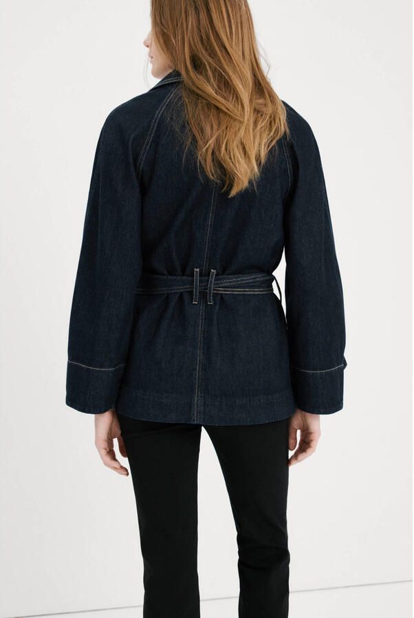 Mango denim spijkerjas dark blue denim - Foto 3