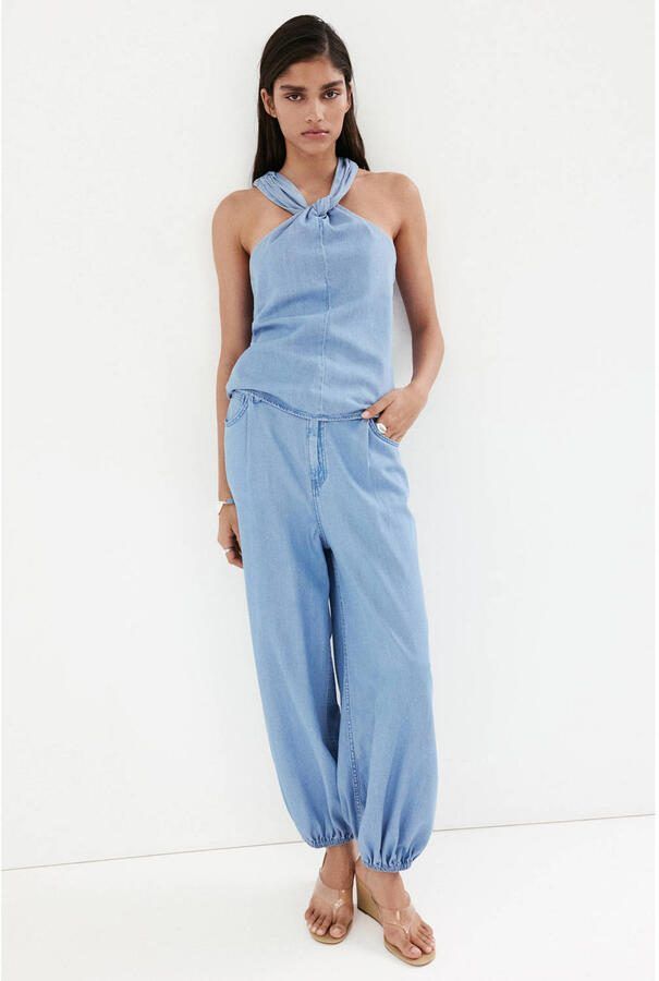 Mango denim top lichtblauw - Foto 2