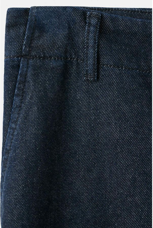 Mango denim wide leg regular waist broek dark blue denim - Foto 2