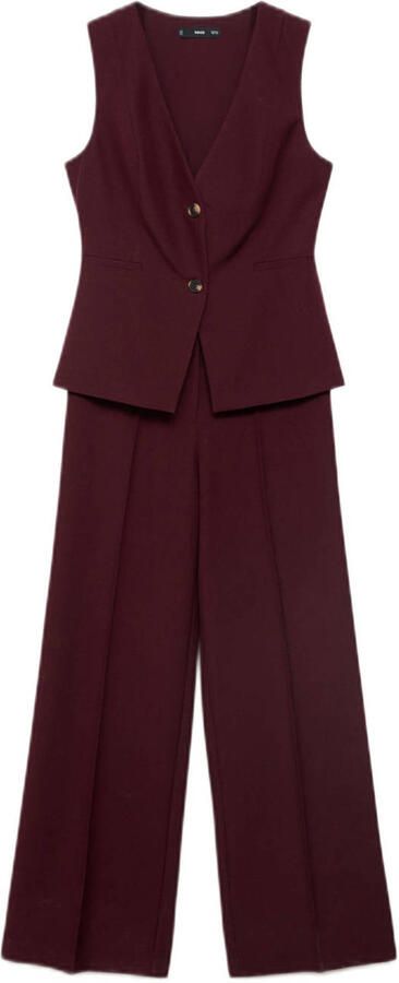 Mango donkerrood jumpsuit
