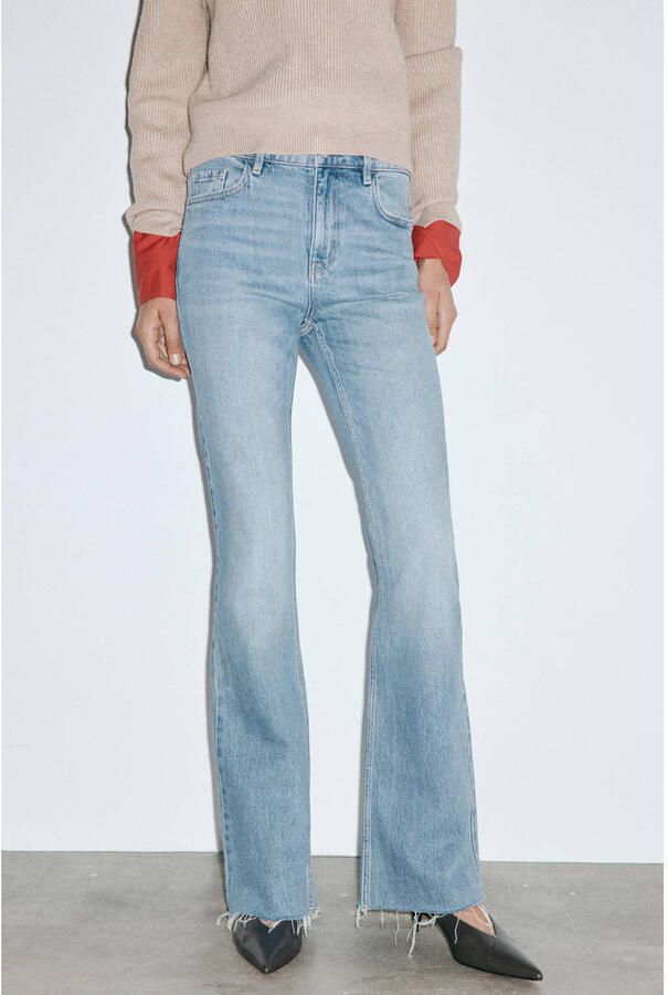 Mango Fiona flared jeans middelblauw