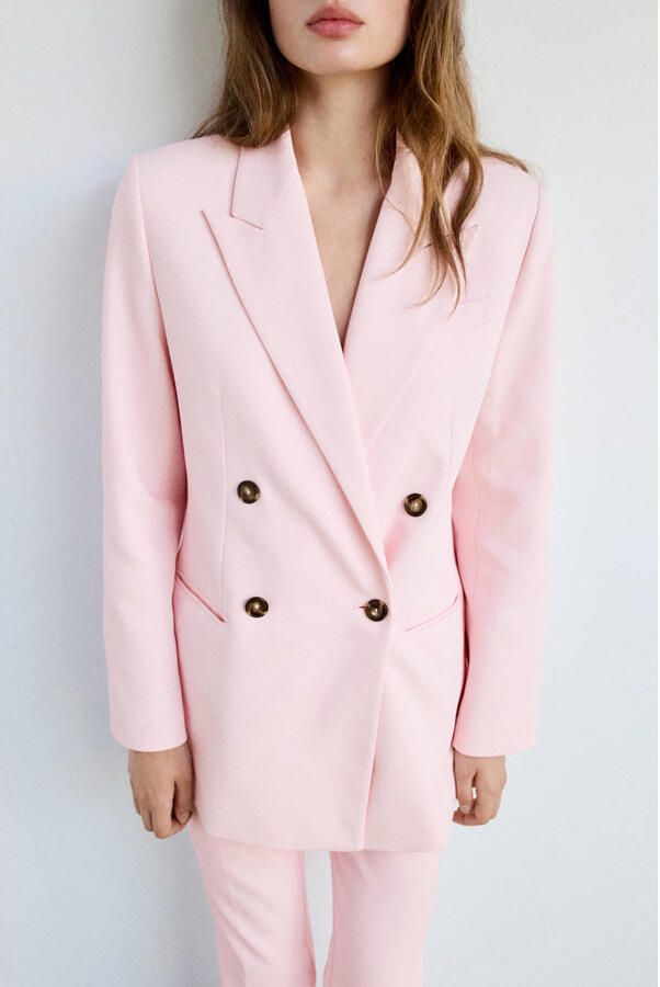Mango flared broek lichtroze