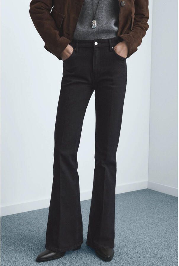 Mango flared jeans black denim