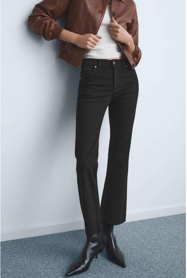Mango flared jeans black denim