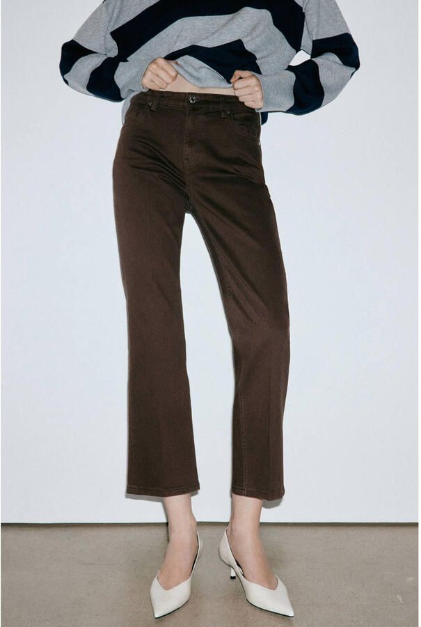 Mango flared jeans bruin