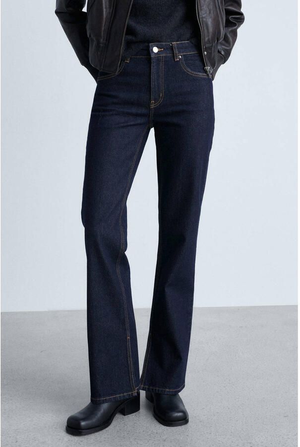 Mango flared jeans dark blue denim