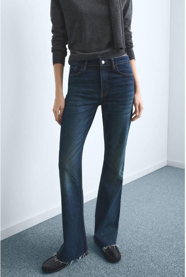 Mango flared jeans dark blue denim