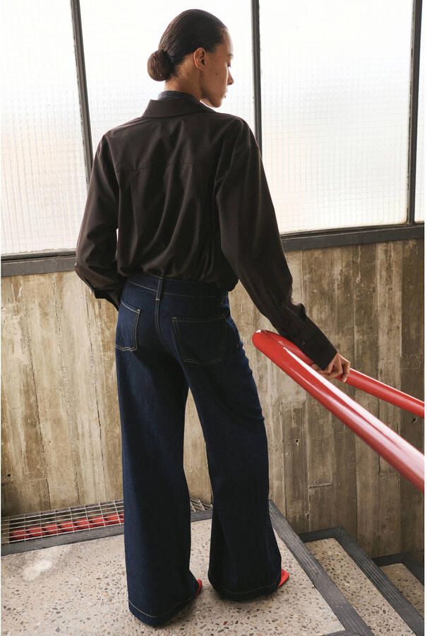 Mango flared jeans dark blue denim - Foto 2
