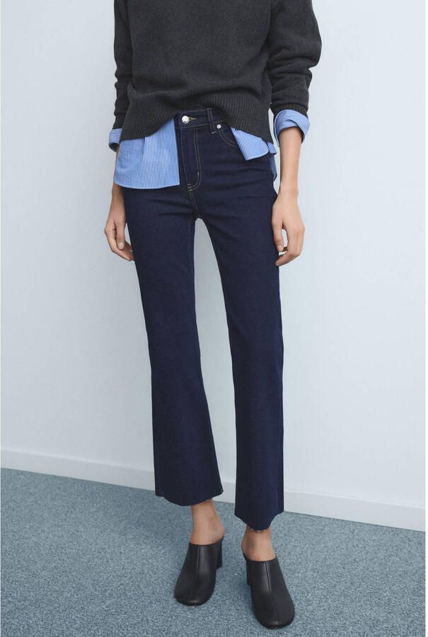Mango flared jeans dark blue denim