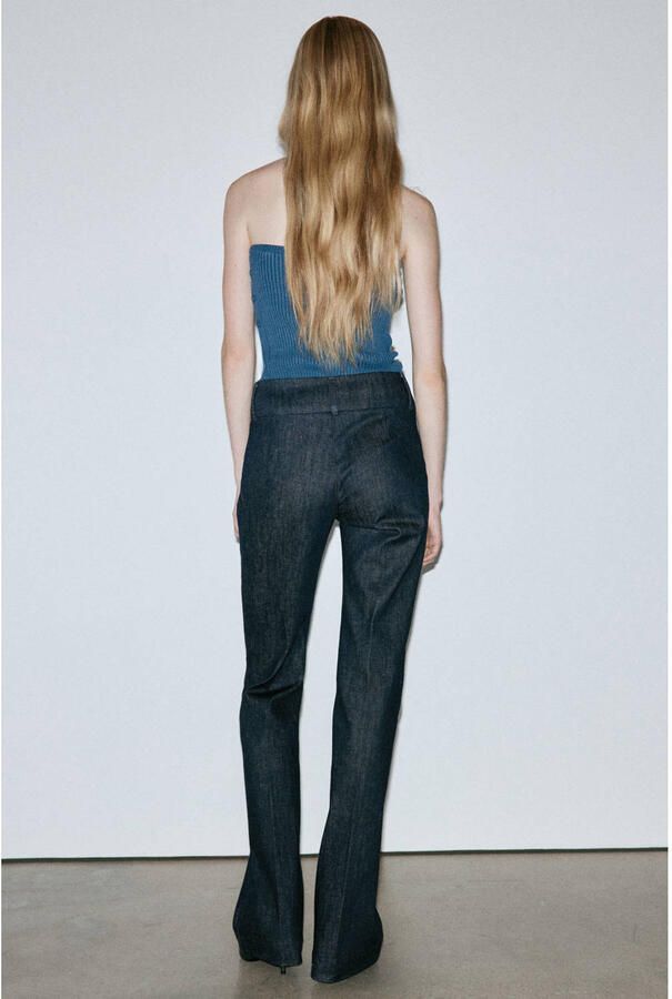 Mango flared jeans dark blue denim - Foto 3