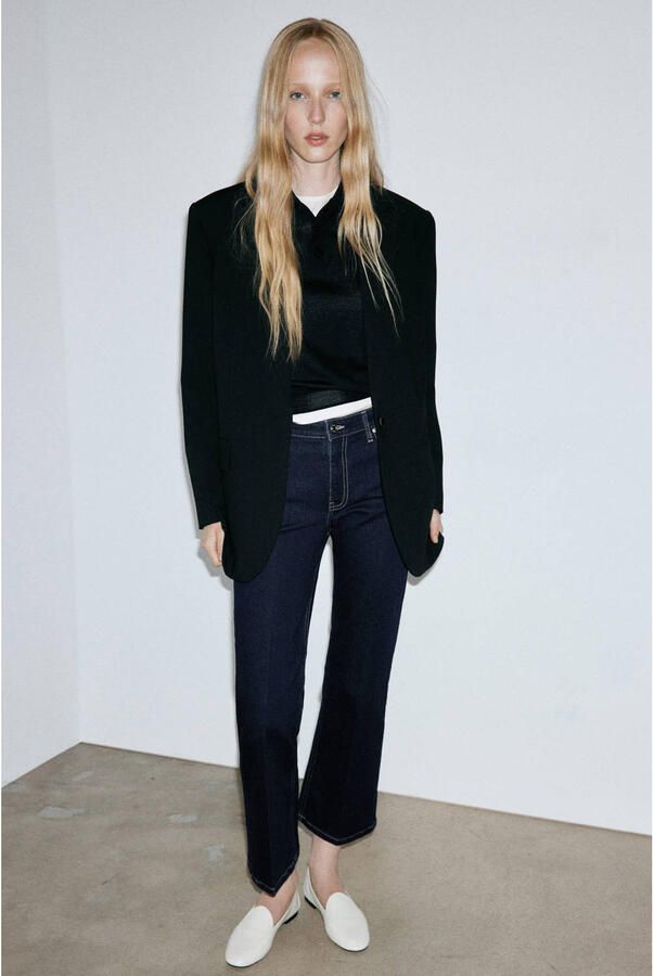 Mango flared jeans donkerblauw - Foto 3