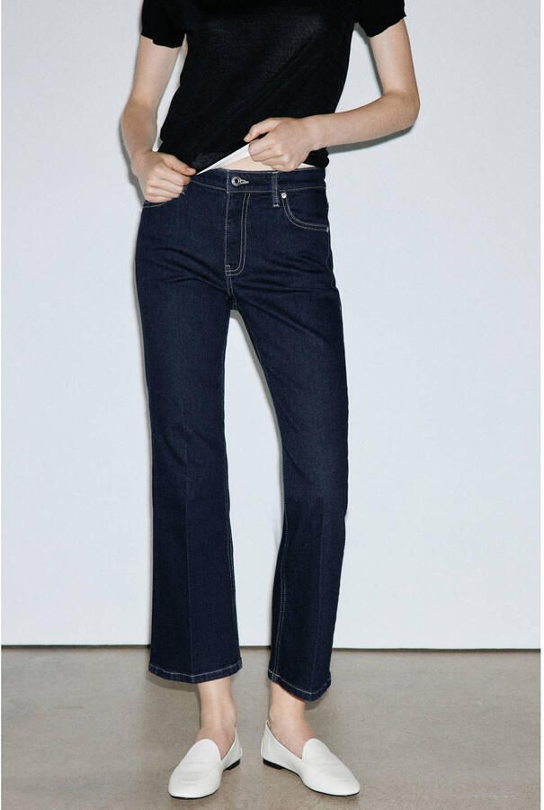 Mango flared jeans donkerblauw