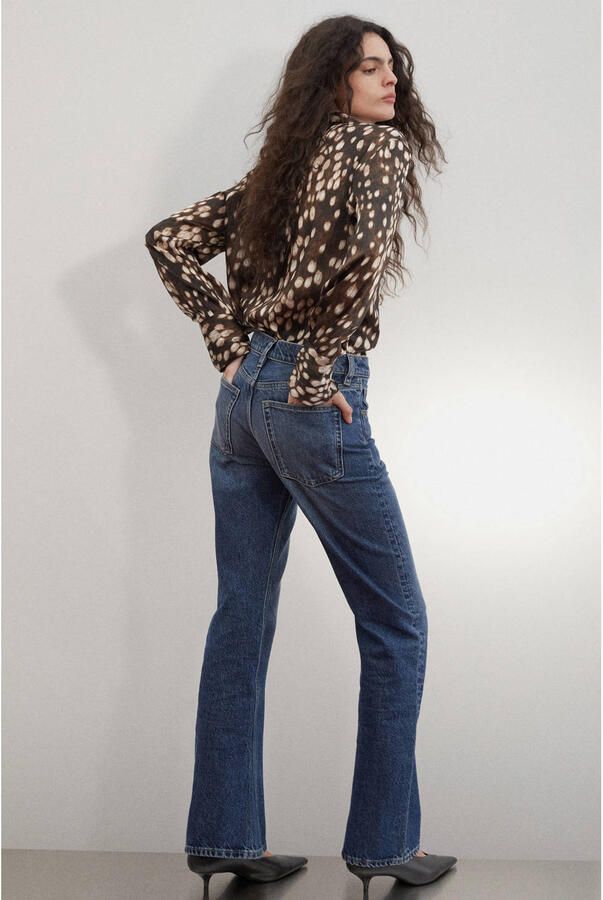 Mango flared jeans donkerblauw - Foto 2