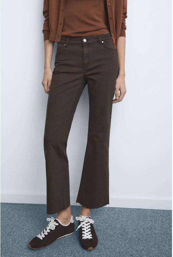 Mango flared jeans donkerbruin
