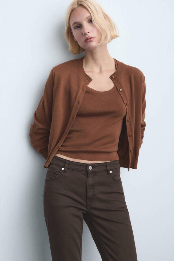 Mango flared jeans donkerbruin - Foto 2
