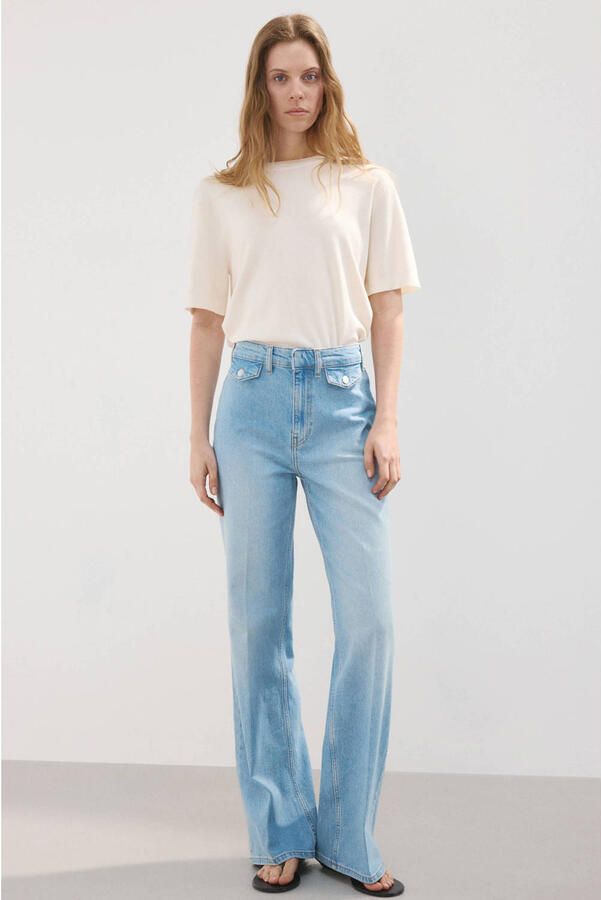Mango flared jeans light blue denim - Foto 3