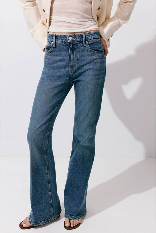 Mango flared jeans mediumblauw
