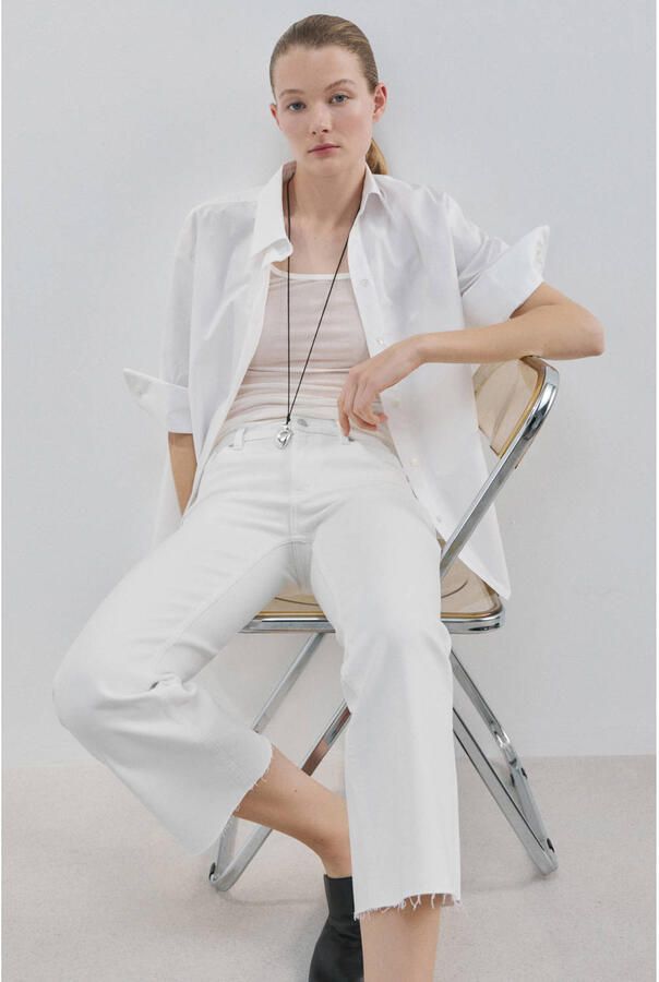 Mango flared jeans wit - Foto 2
