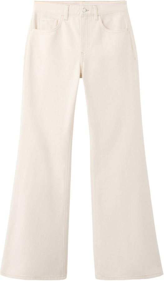 Mango Flared mid-rise jeans flared jeans ecru - Foto 3