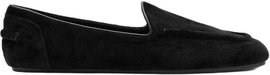 Mango fluwelen loafers zwart