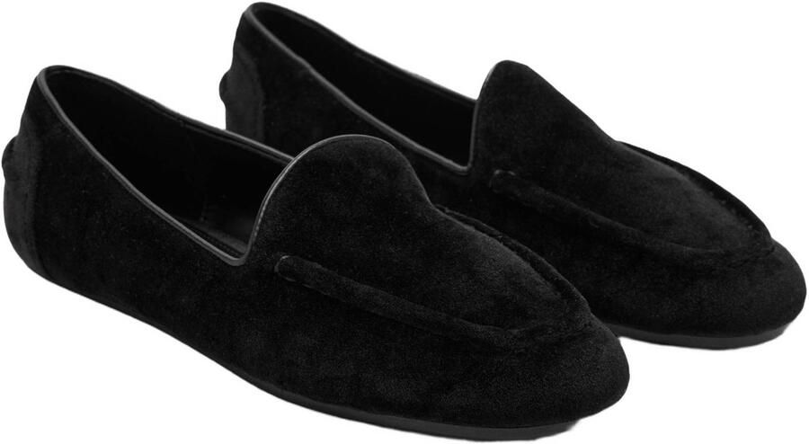 Mango fluwelen loafers zwart - Foto 3