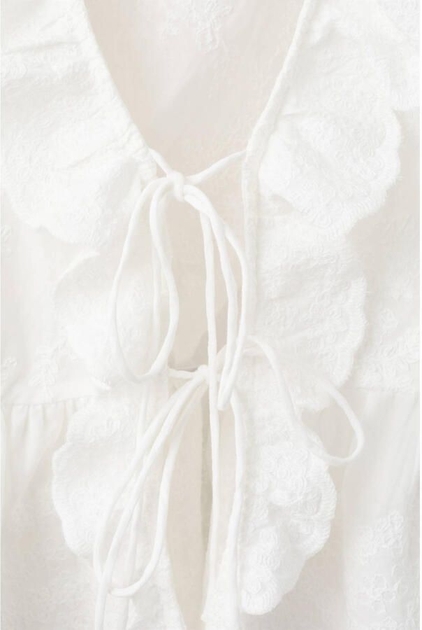 Mango gebloemde blouse ecru - Foto 2