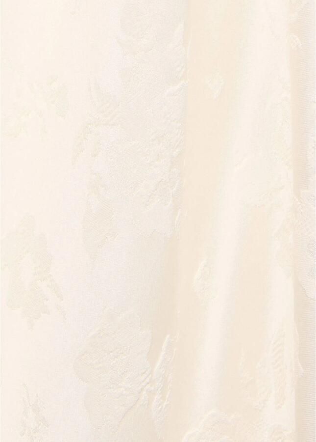 Mango gebloemde jacquard midi jurk beige - Foto 2
