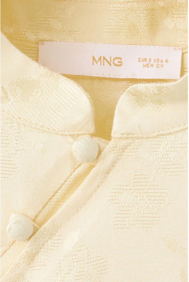 Mango gebloemde jacquard top beige - Foto 2
