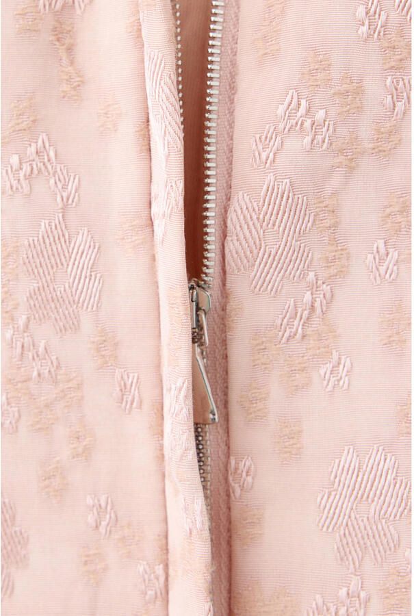 Mango gebloemde jacquard top met borduursels lichtroze - Foto 2