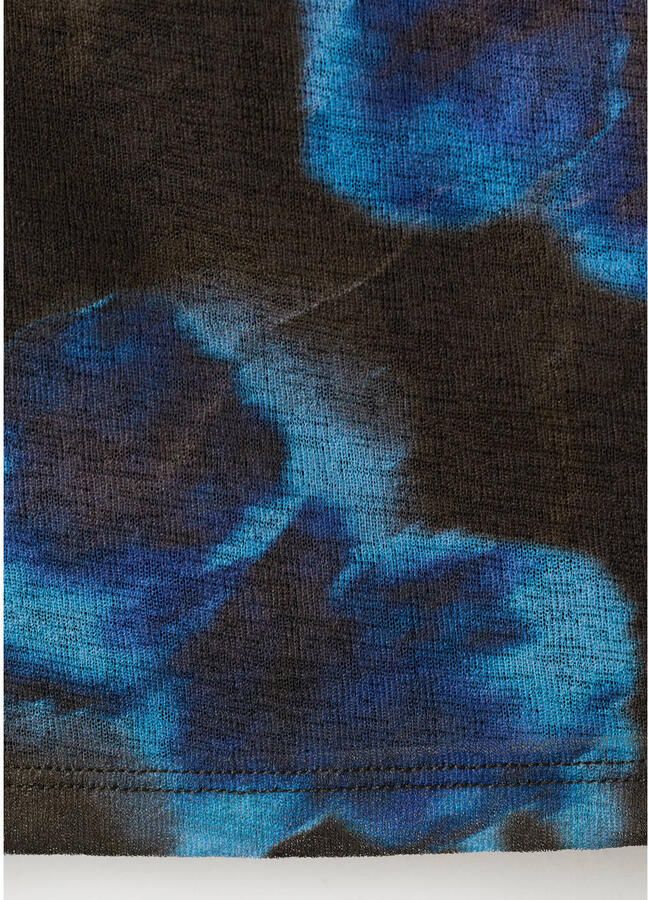 Mango gebloemde top blauw - Foto 2