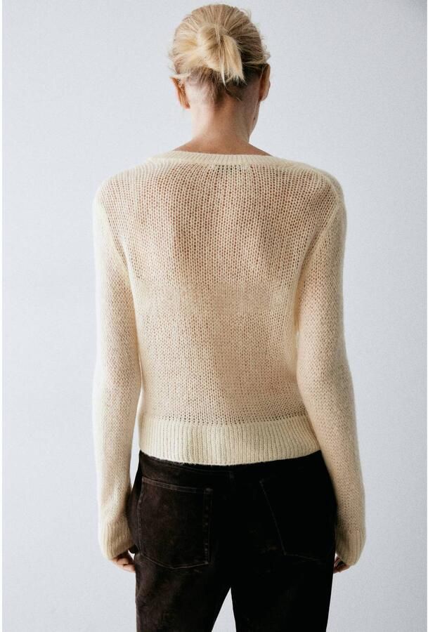 Mango gebreid vest beige - Foto 2