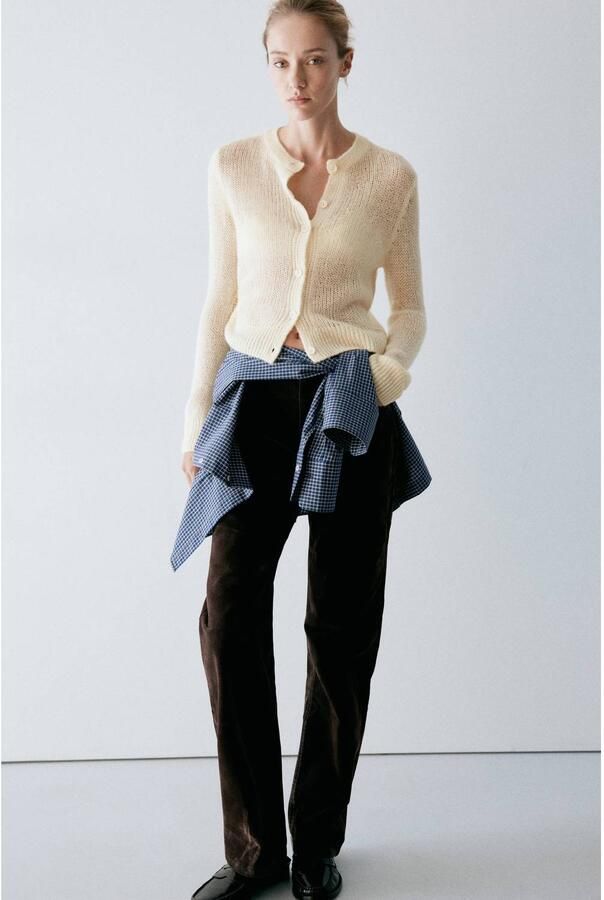Mango gebreid vest beige - Foto 3