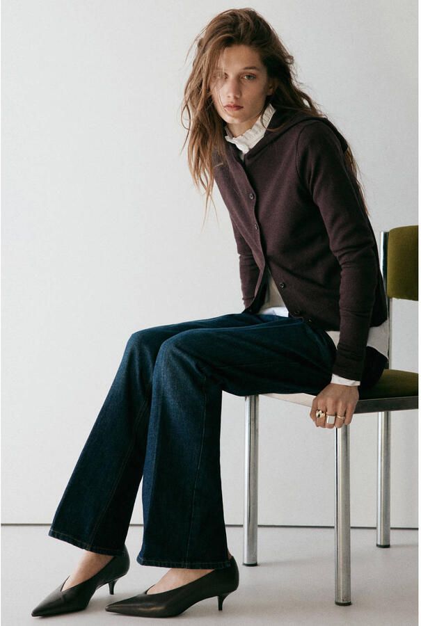 Mango gebreid vest bruin - Foto 2