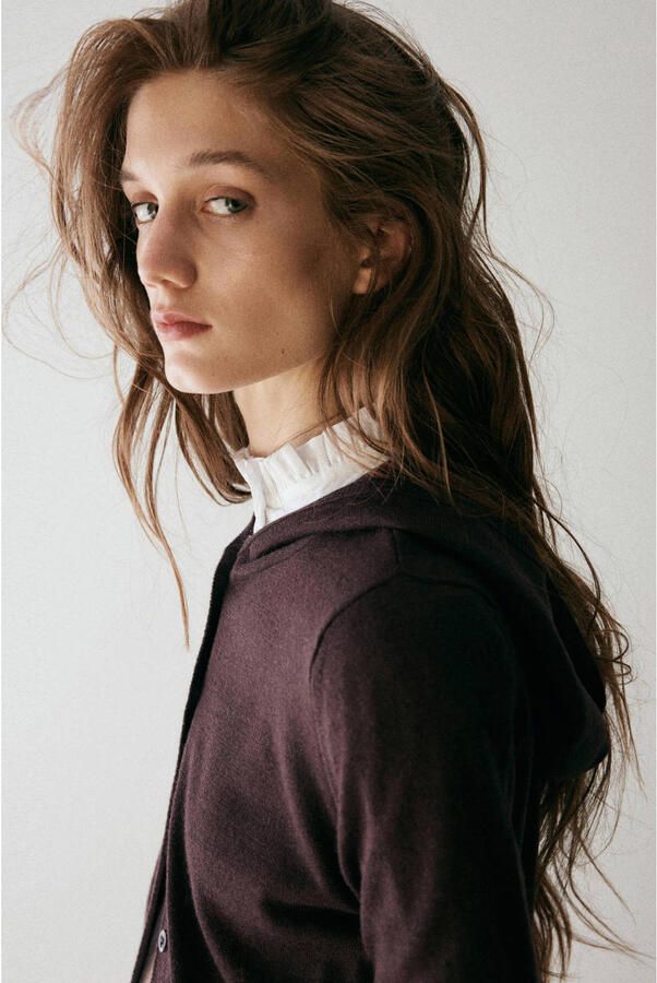 Mango gebreid vest bruin - Foto 3