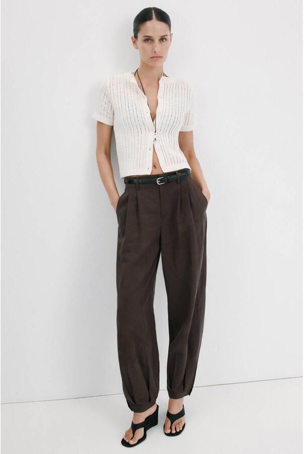 Mango gebreid vest crème - Foto 2