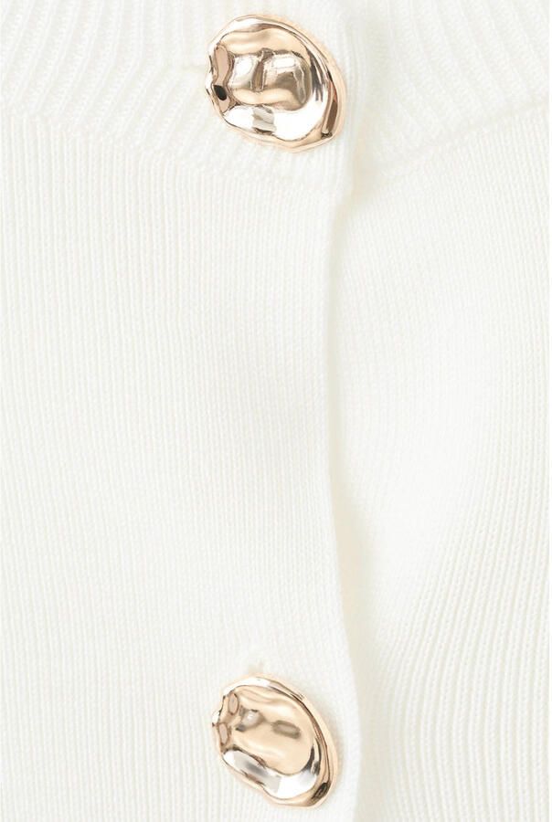 Mango gebreid vest ecru - Foto 3